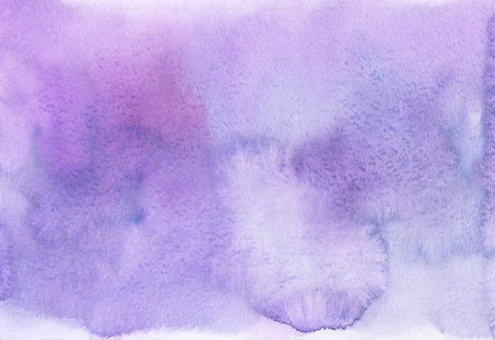 a watercolor painting of a purple and white background