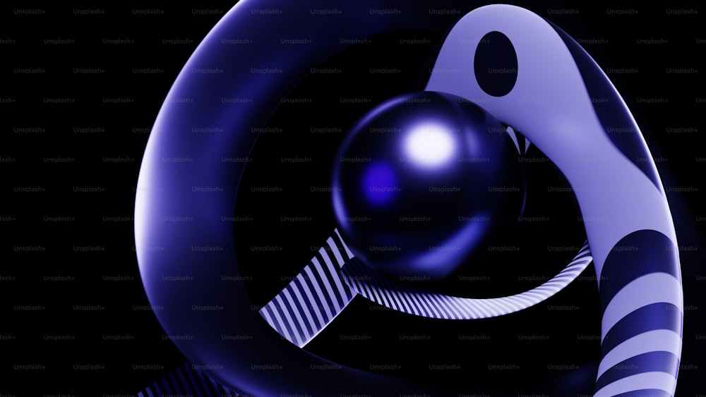 a purple object with a black background