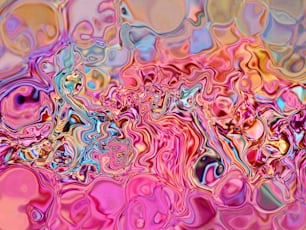 Ein abstraktes Gemälde mit vielen Farben