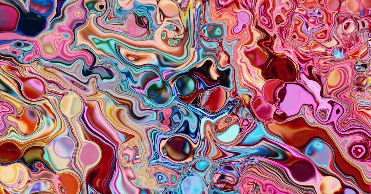 Un fond abstrait très coloré avec beaucoup de couleurs différentes ...