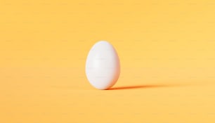 黄色の背景に白い卵
