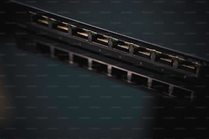 a close up of a router on a black surface