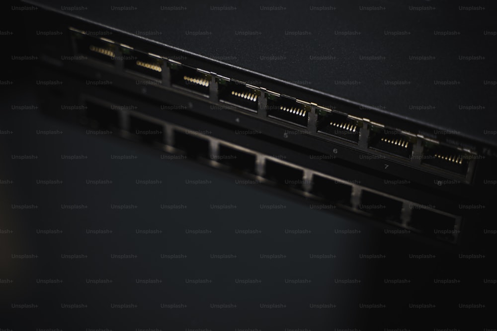 a close up of a router on a black surface