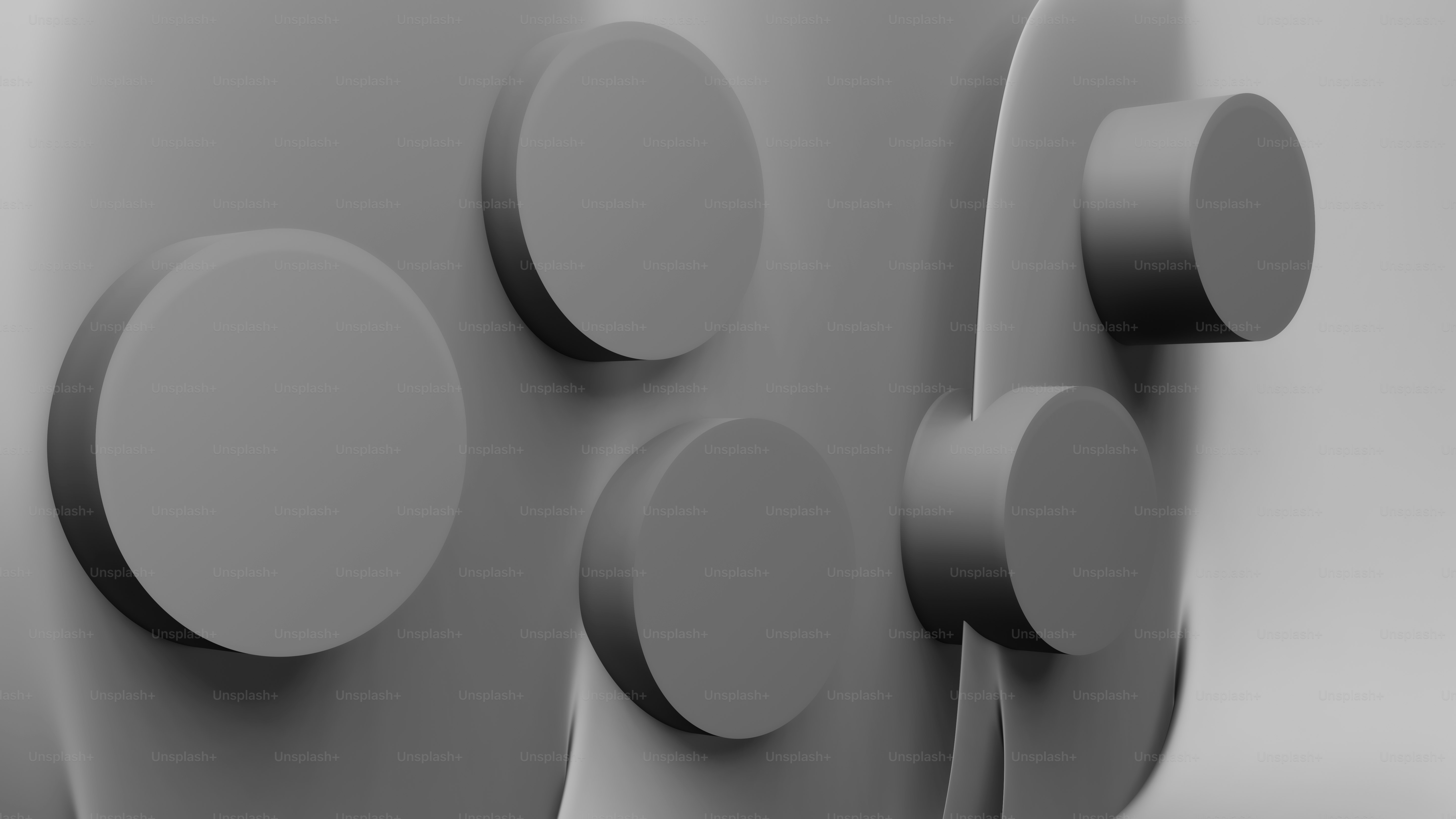 a group of circles that are on a wall