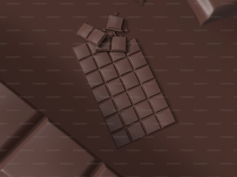 una barretta di cioccolato con un morso tolto