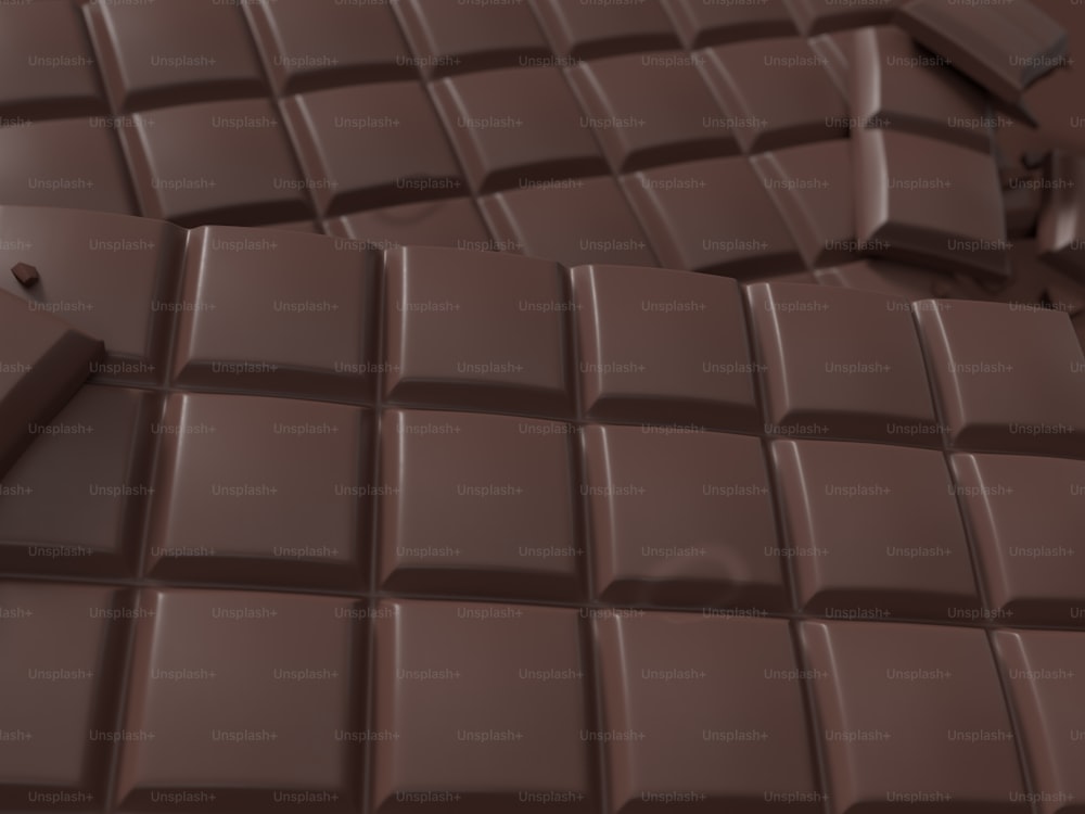 un gros plan d’une barre de chocolat avec une bouchée retirée
