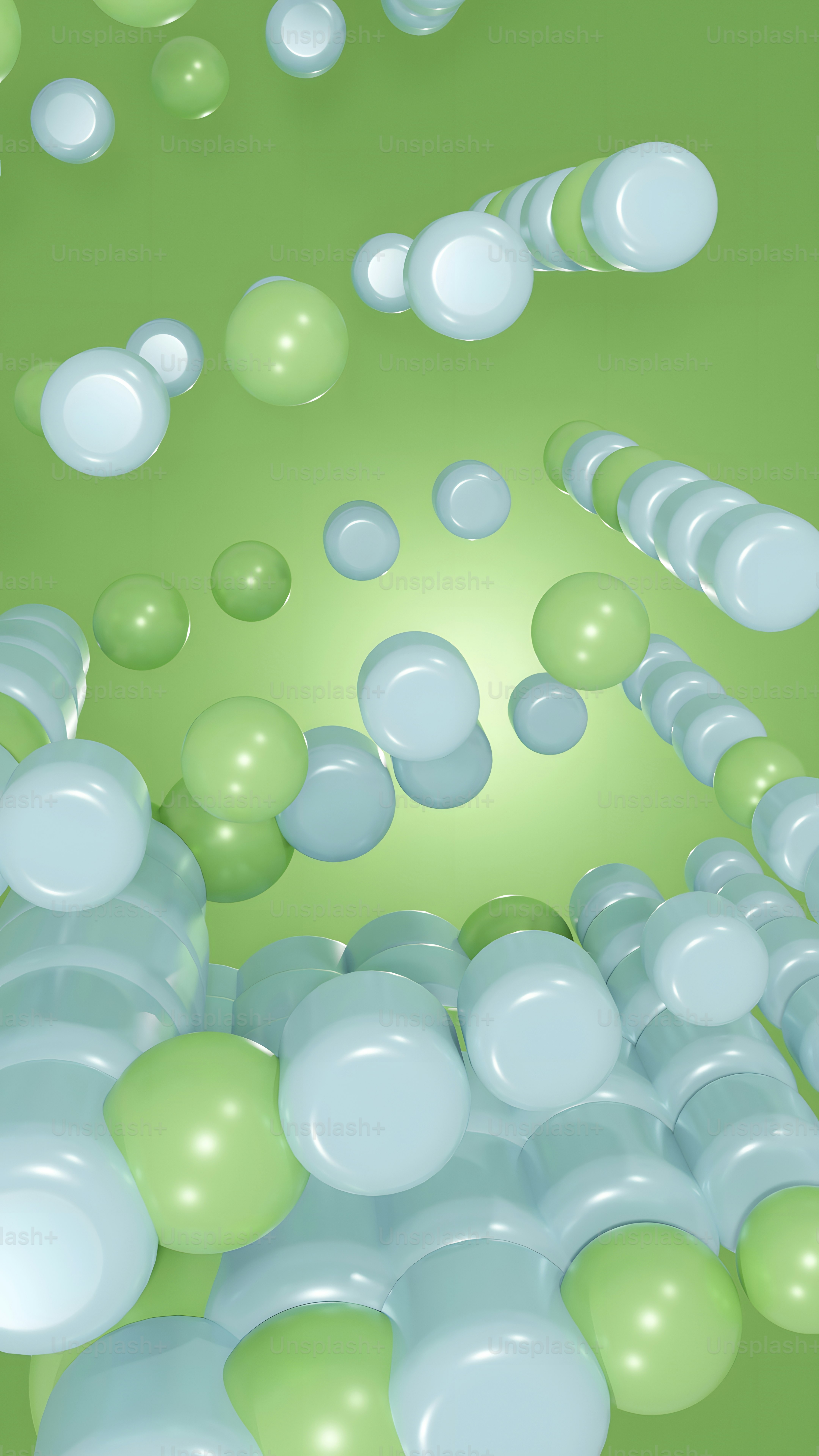 A bunch of balloons floating in the air photo – Green Image on Unsplash