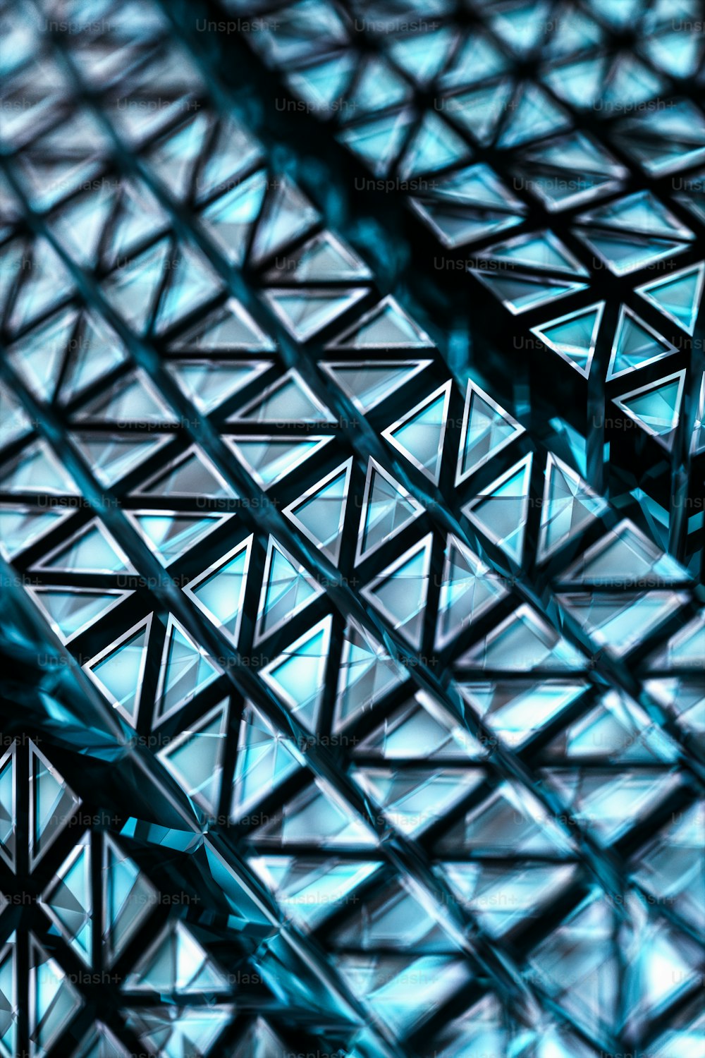 a close up view of a glass structure