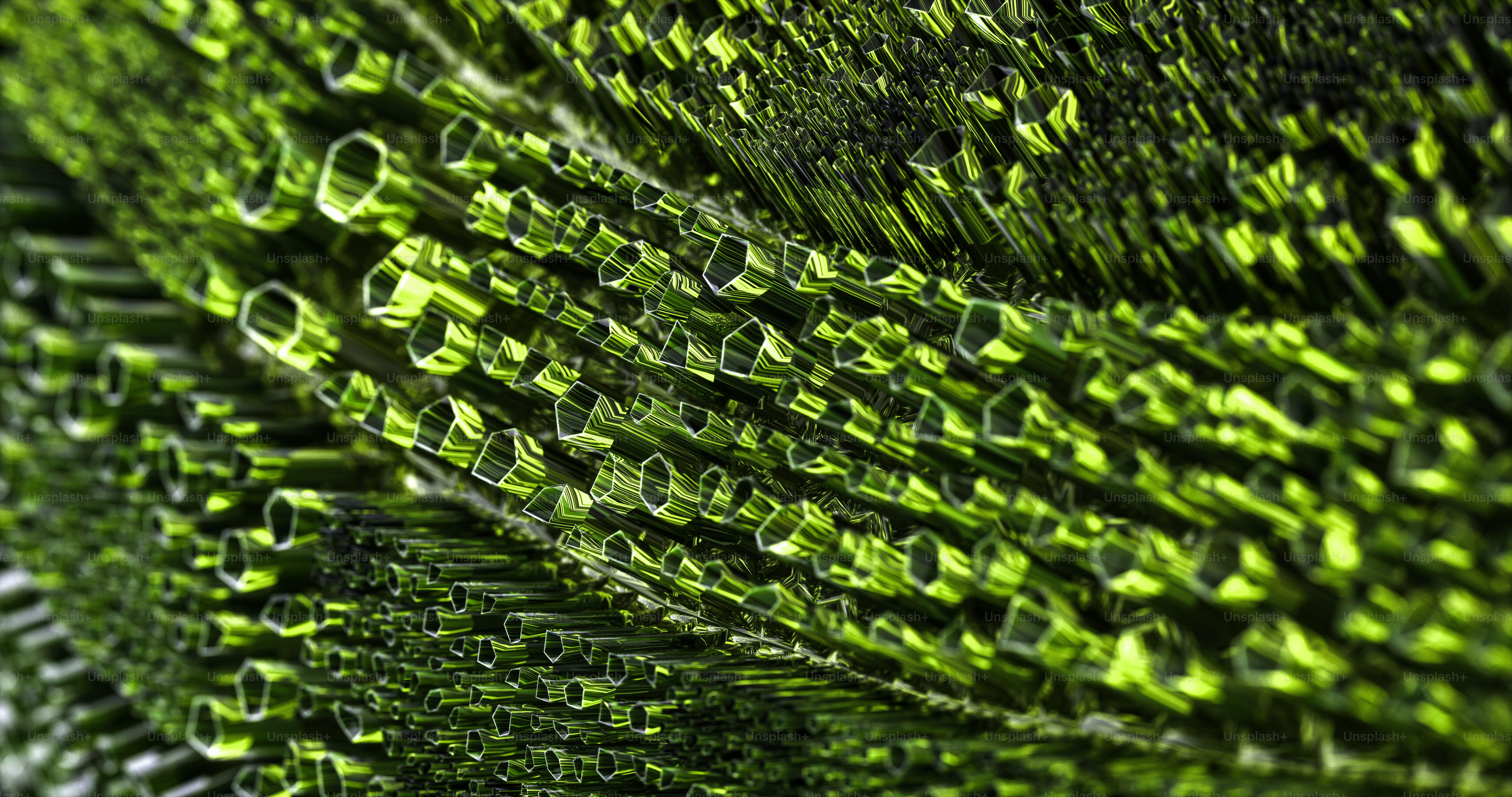 a close up view of a green wall