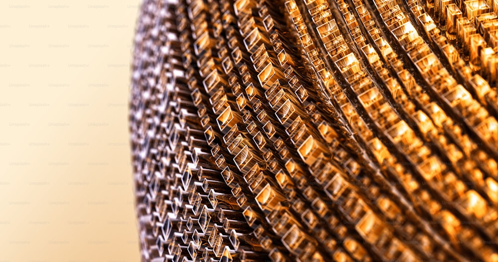 a close up view of a basket made of woven material