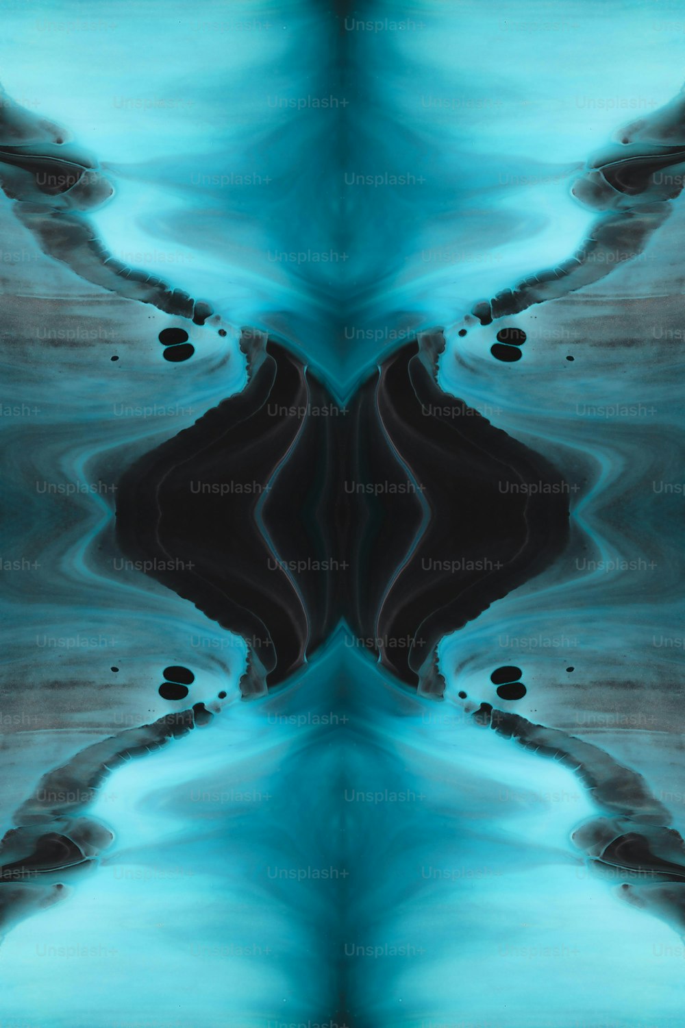 Un'immagine astratta di uno sfondo blu e nero