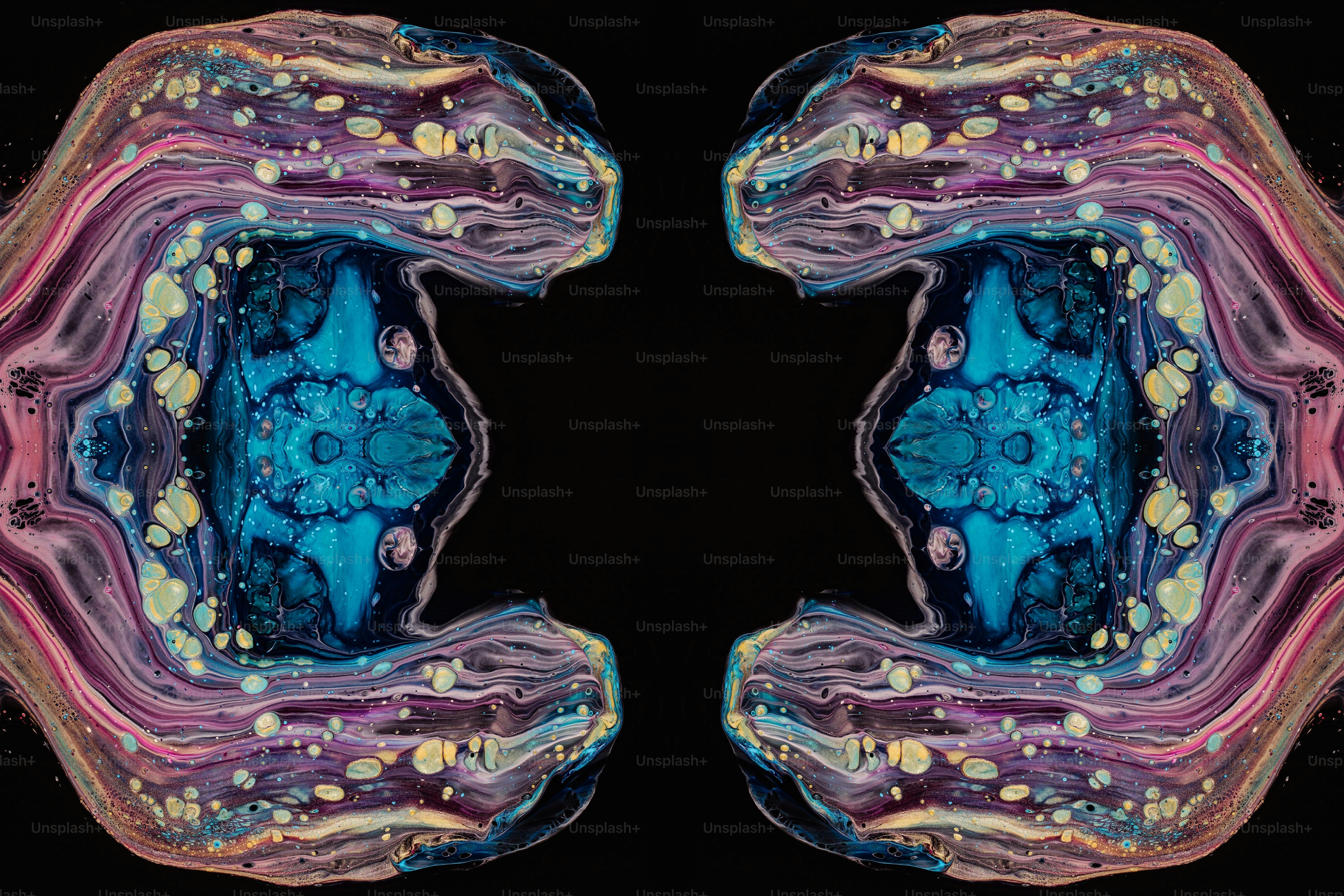 a close up of a pattern on a black background