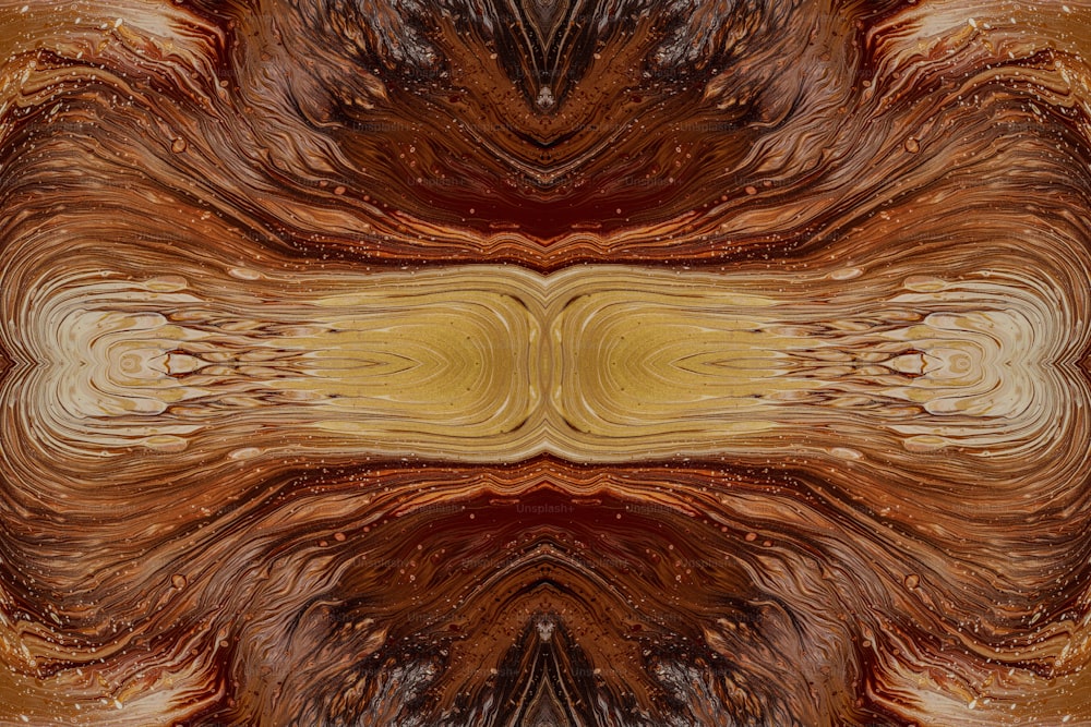 Una imagen abstracta de un patrón marrón y amarillo