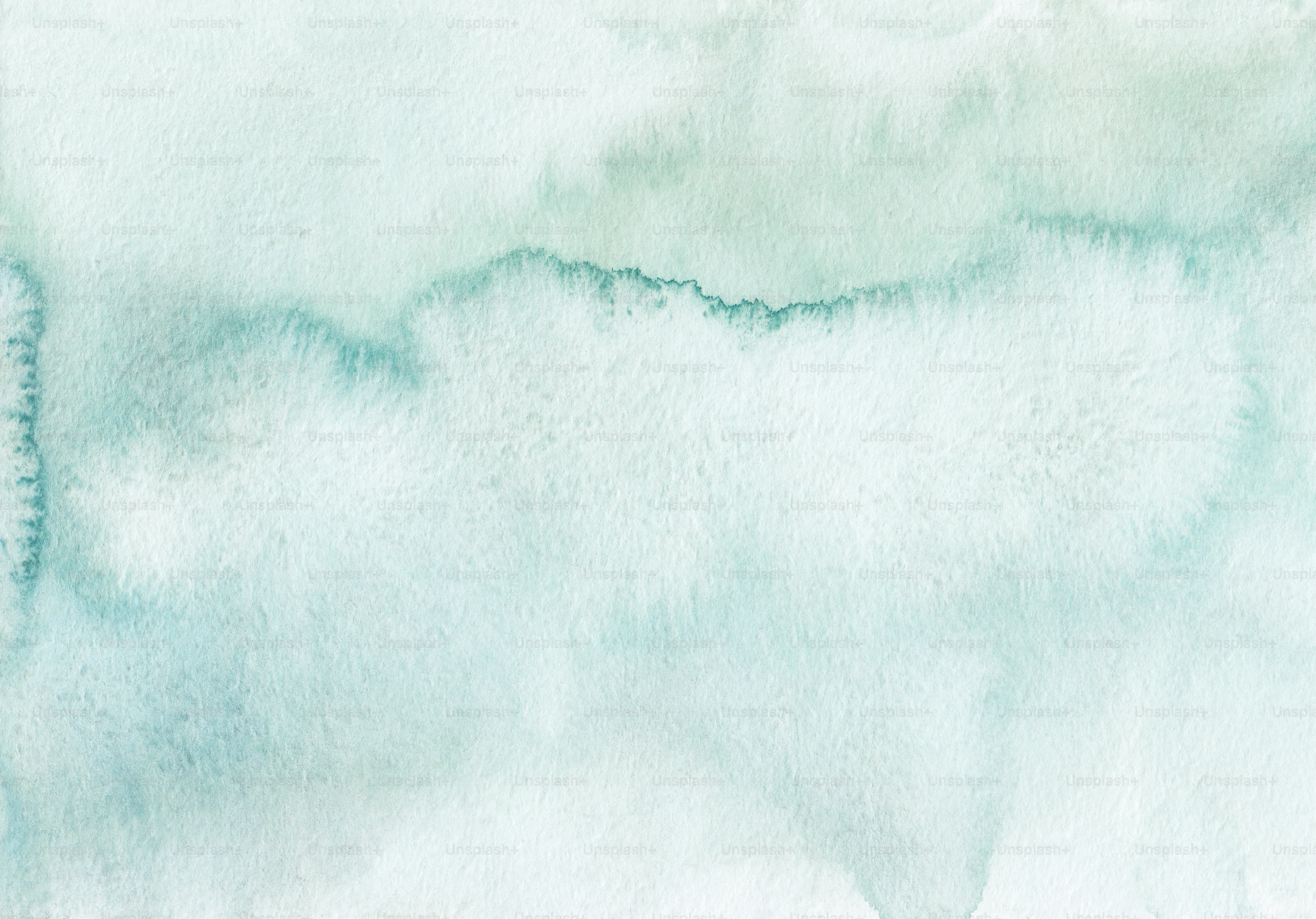 a watercolor painting of blue and green water