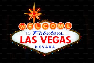 Un letrero que dice Bienvenido a la fabulosa Las Vegas Nevada