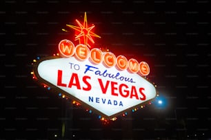 a neon sign that says welcome to fabulous las vegas nevada