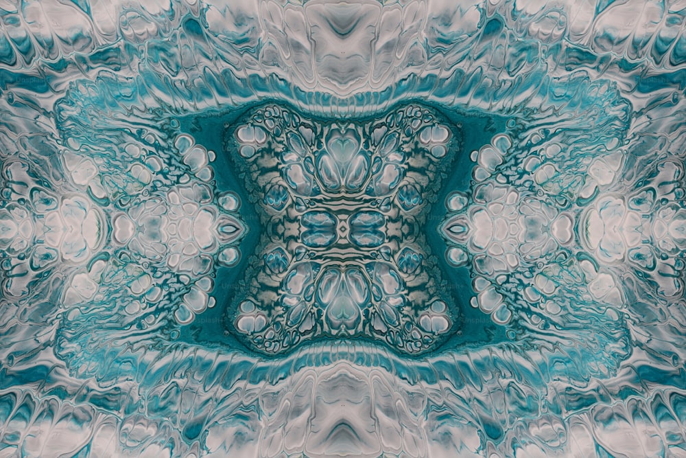 an abstract image of a blue and white pattern
