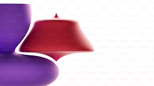 un vase violet et rouge avec une bougie rouge