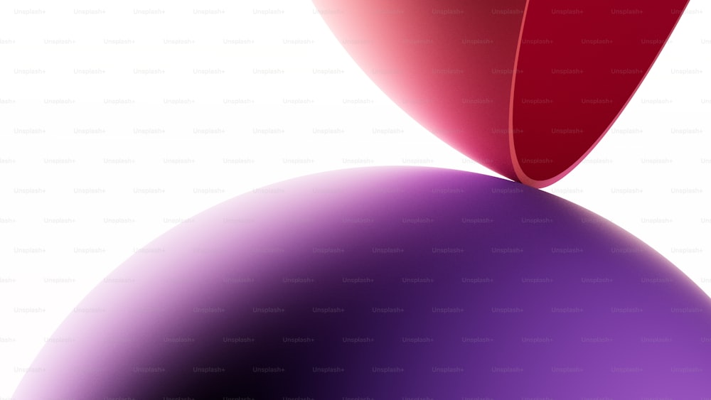 a purple and red object with a white background