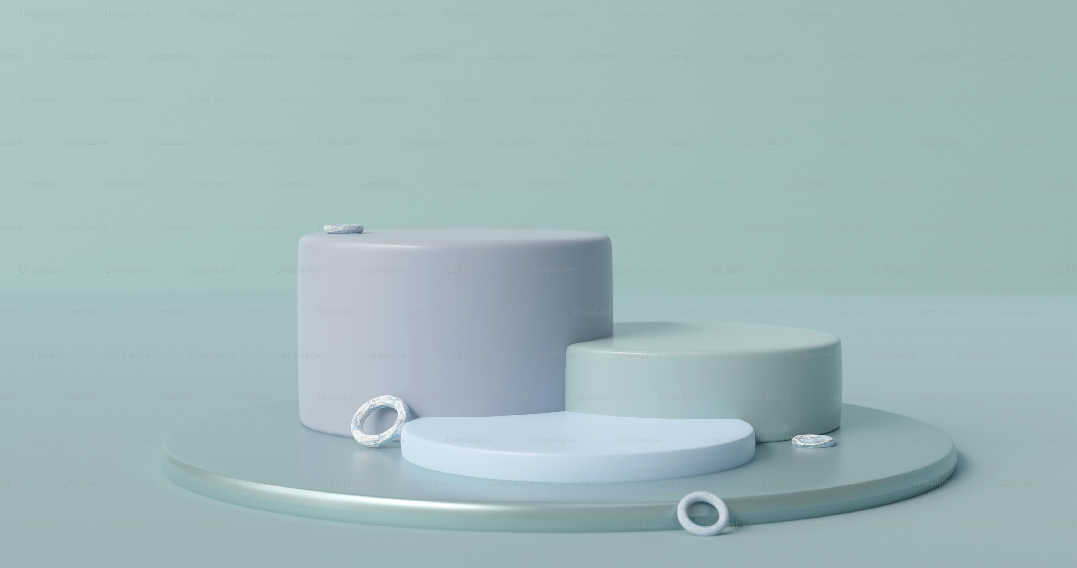 a couple of white objects sitting on top of a table