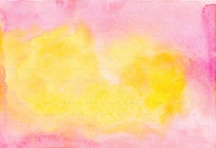 Una acuarela con colores amarillo y rosa