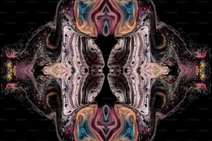 Una imagen abstracta de un fondo negro con un patrón multicolor
