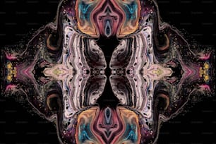 Una imagen abstracta de un fondo negro con un patrón multicolor