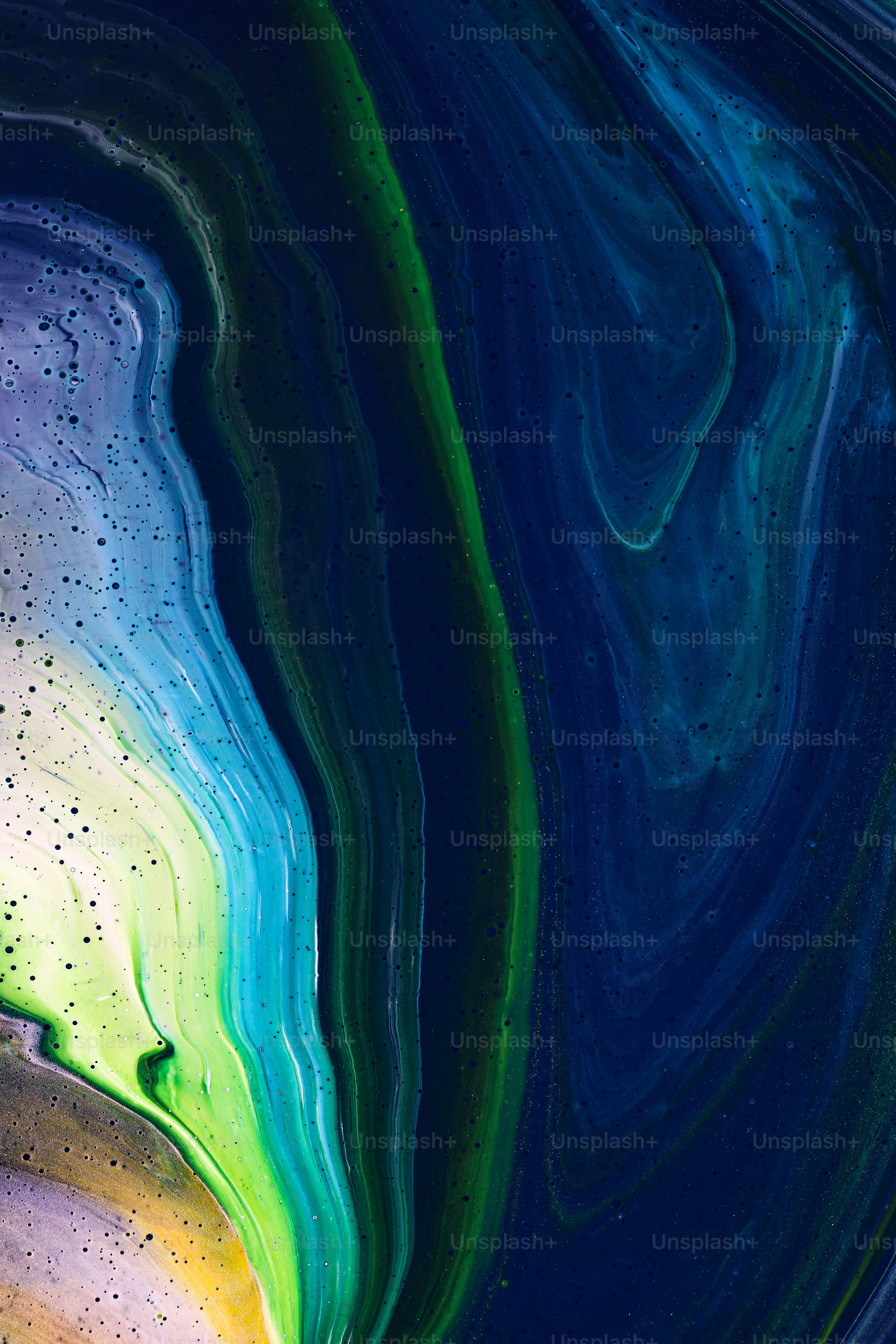 a close up view of a liquid painting