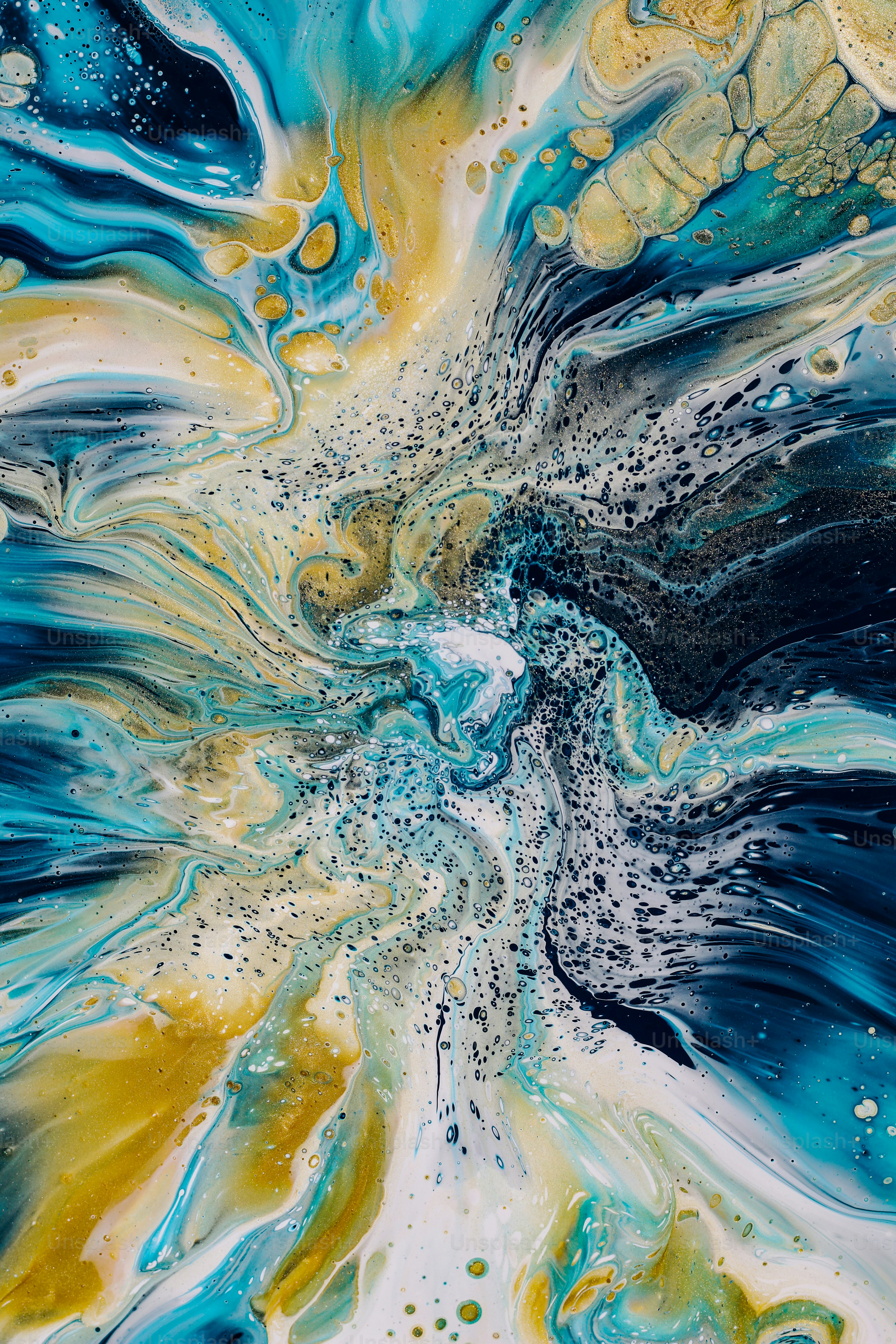 抽象画 天界 - 抽象画 18×18㎝ 原画1点のみ テクスチャ インテリア ギフト