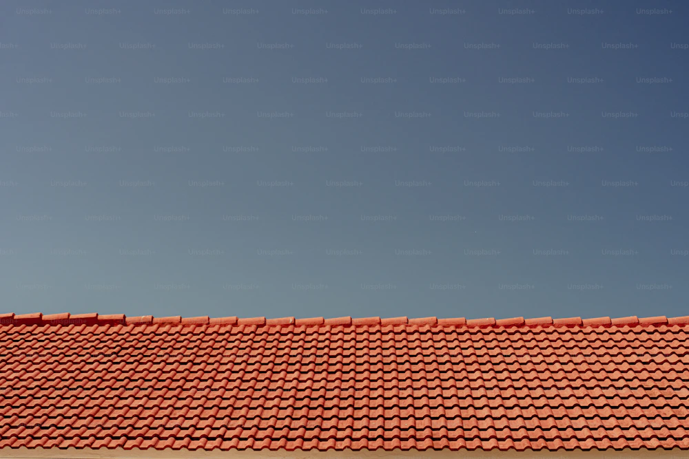 Clean new red roof after repair