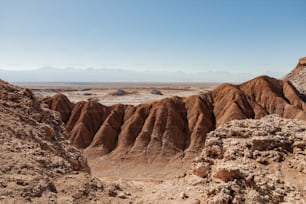 높은 관점에서 사막의 전망