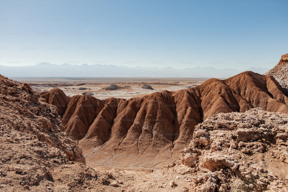 Ein Blick auf die Wüste von einem hohen Standpunkt aus