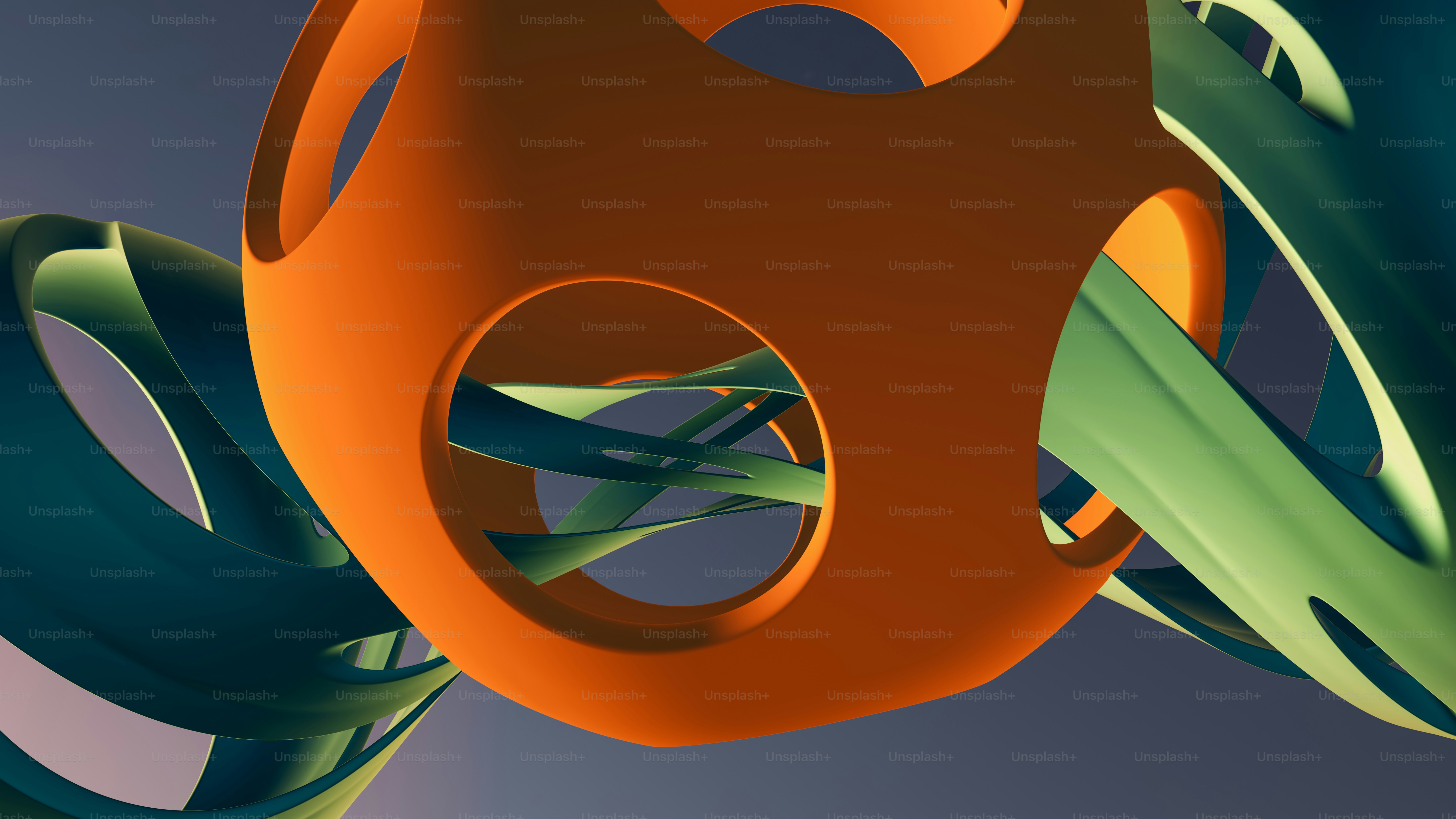 A computer generated image of an orange object photo – Wallpaper Image ...