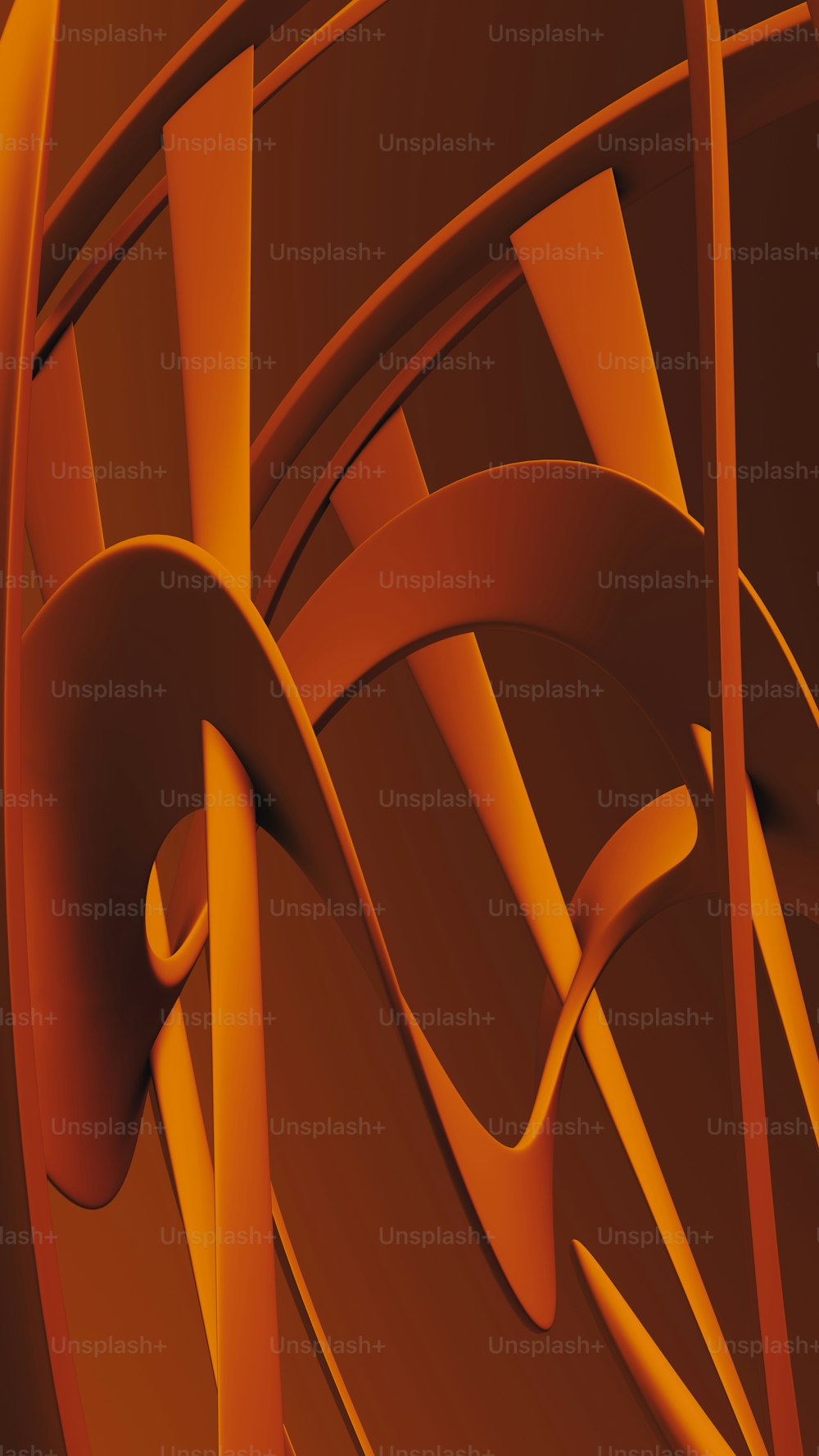 an abstract orange background with curves and curves