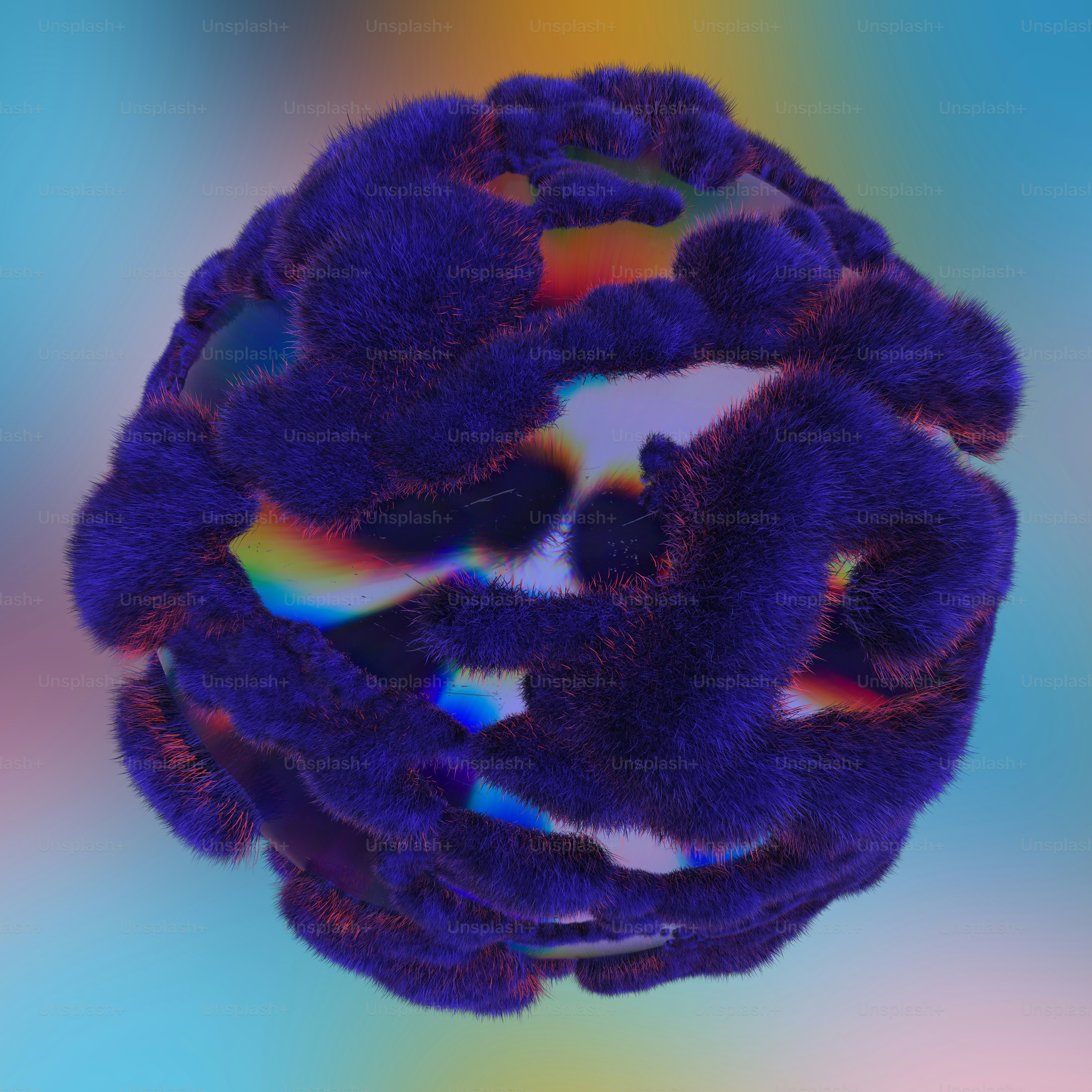 A close up of a blue object with a blurry background photo – Wallpapers ...