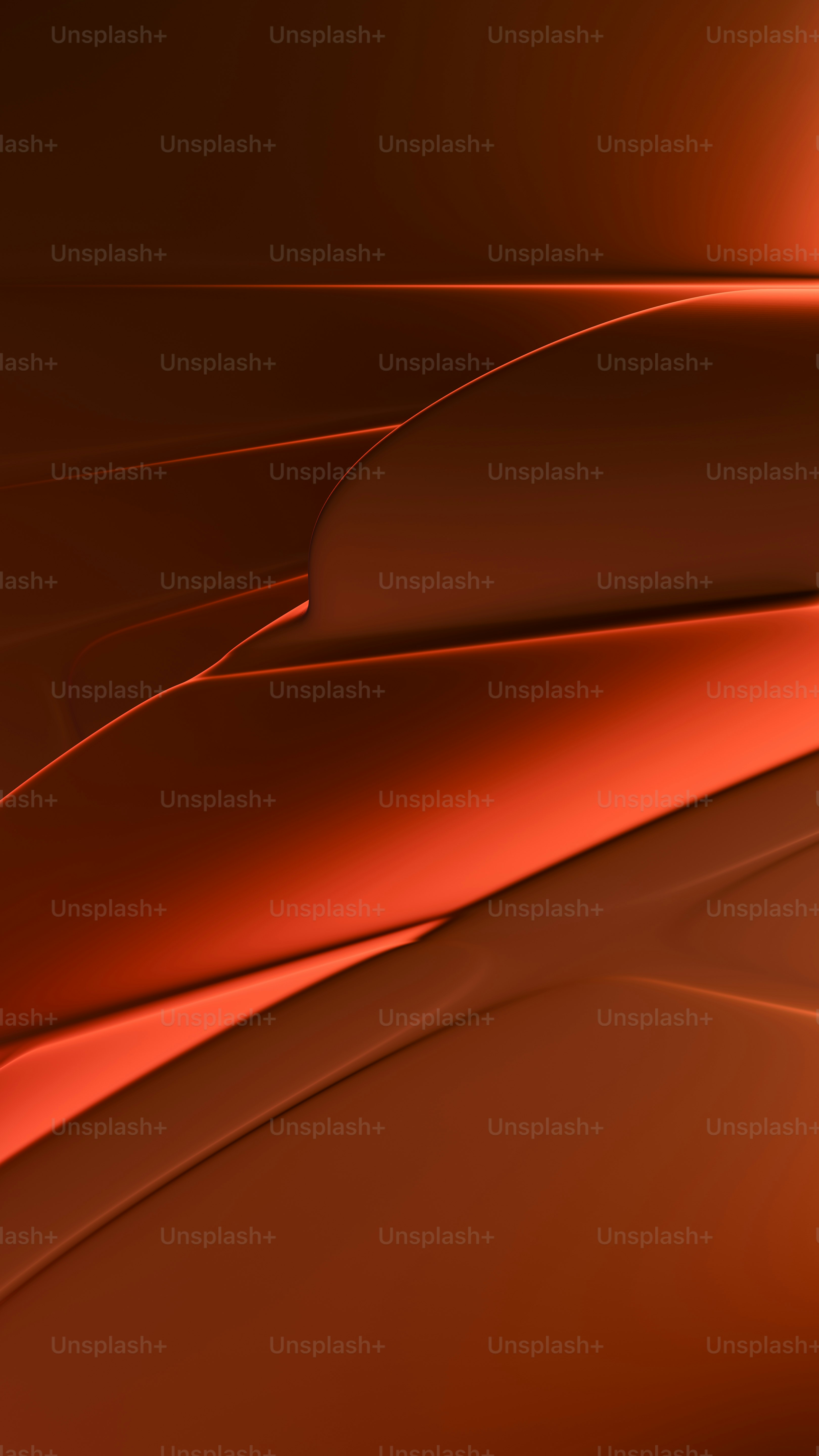 ein orangefarbener abstrakter Hintergrund mit Linien und Kurven