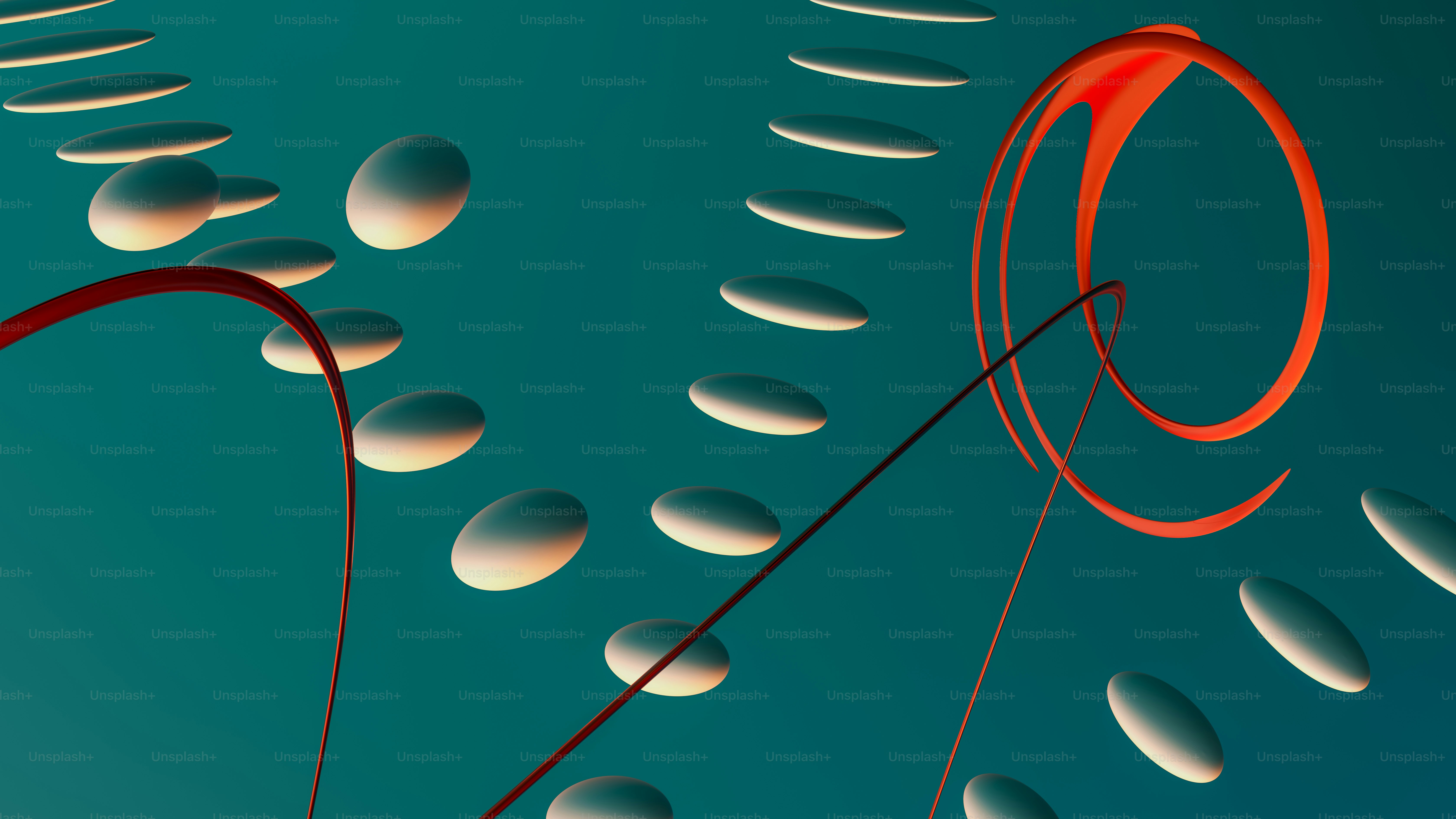 ein computergeneriertes Bild von Kreisen und Linien