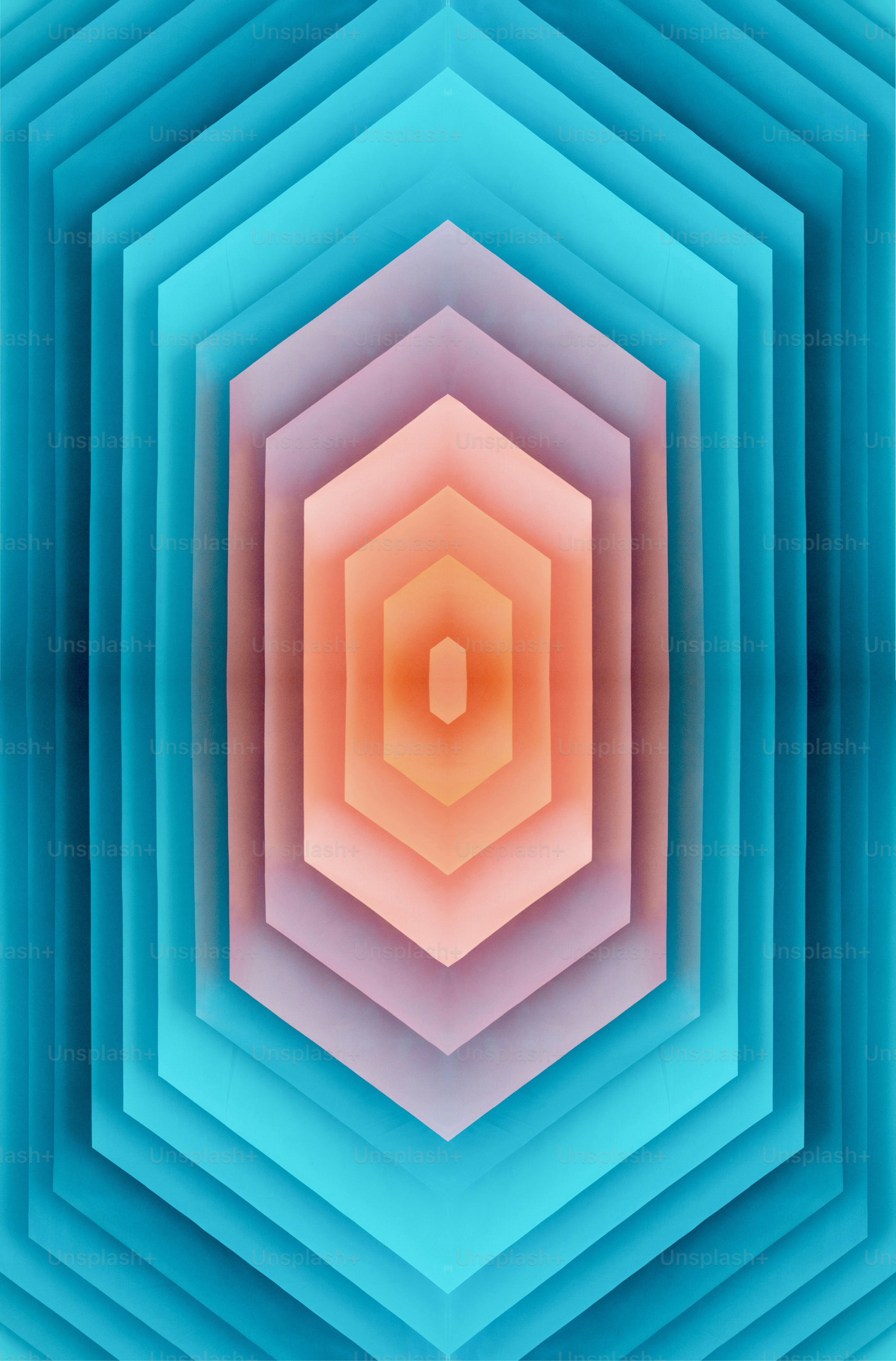 Una imagen abstracta de una estructura hexagonal