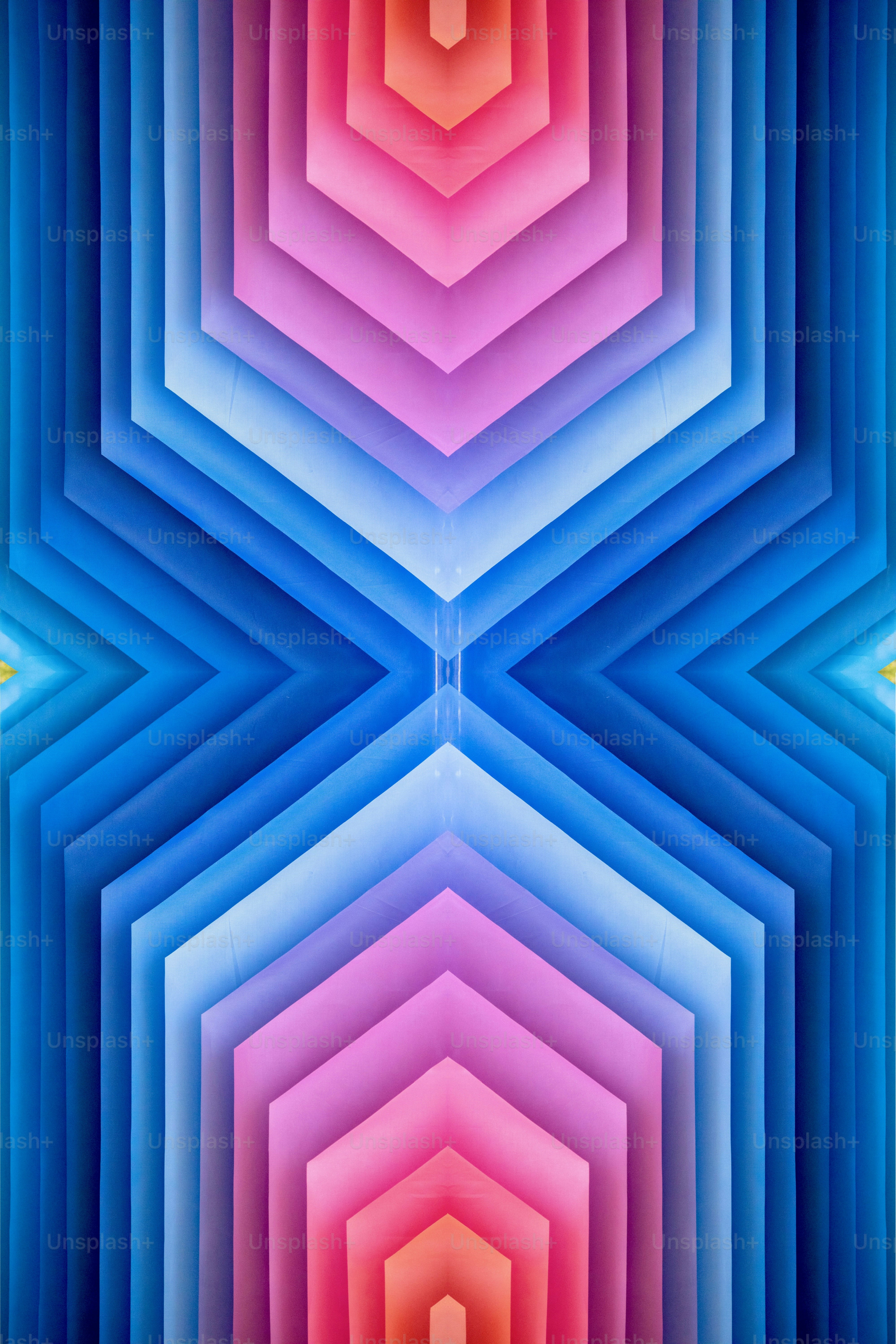 Una imagen abstracta de una estructura hexagonal multicolor