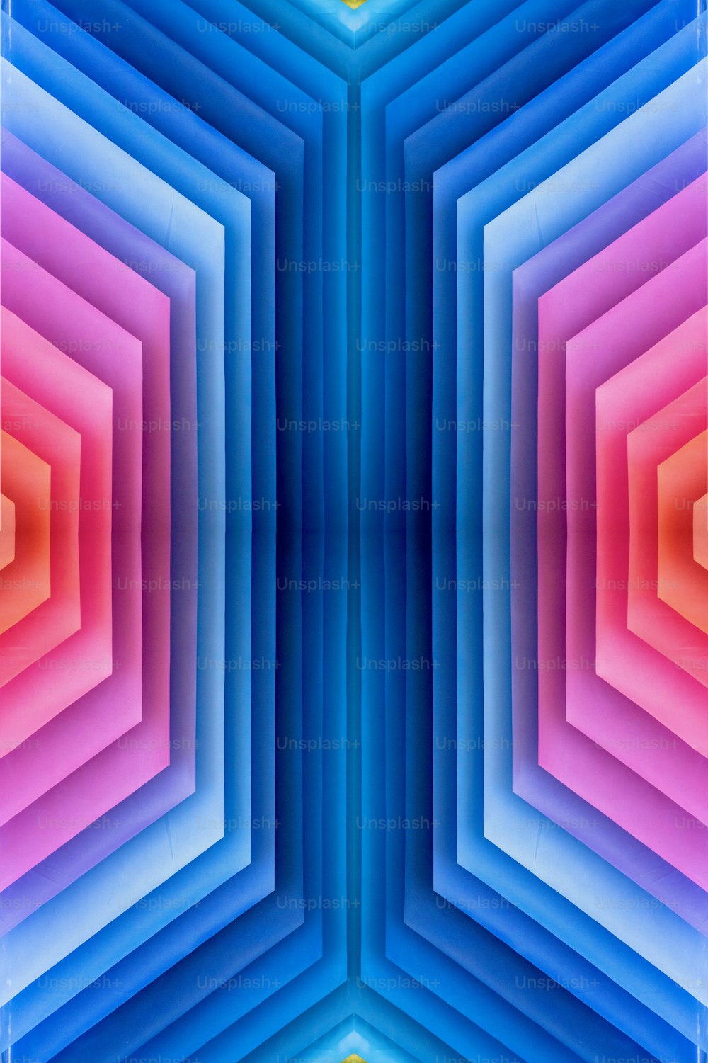 Une image abstraite d’une structure hexagonale multicolore