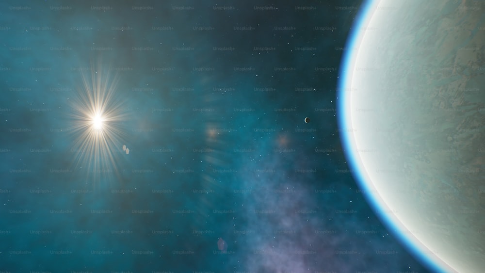 an artist's rendering of a star in the sky