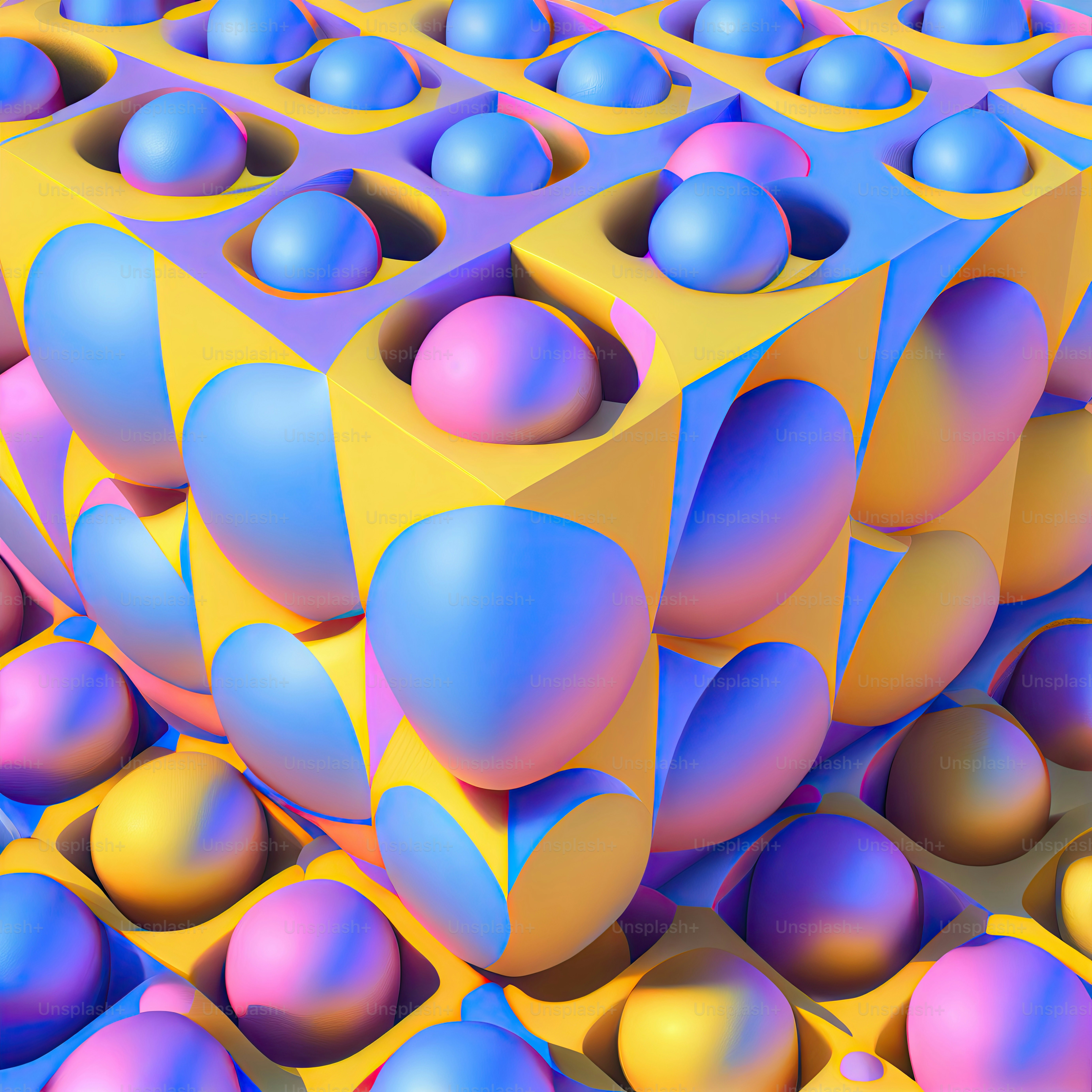 Ein Haufen Bälle sind übereinander gestapelt