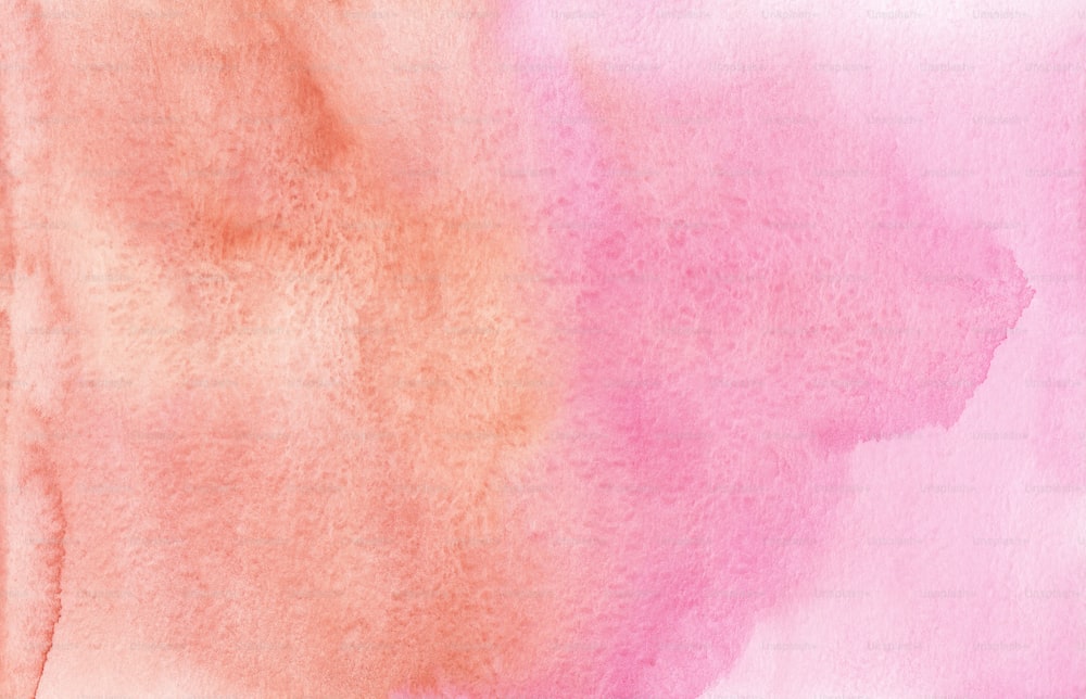 a watercolor painting of pink and orange