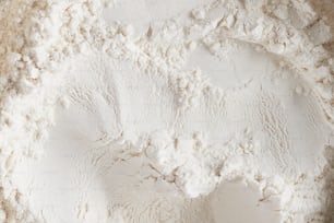 a close up of a bowl of flour