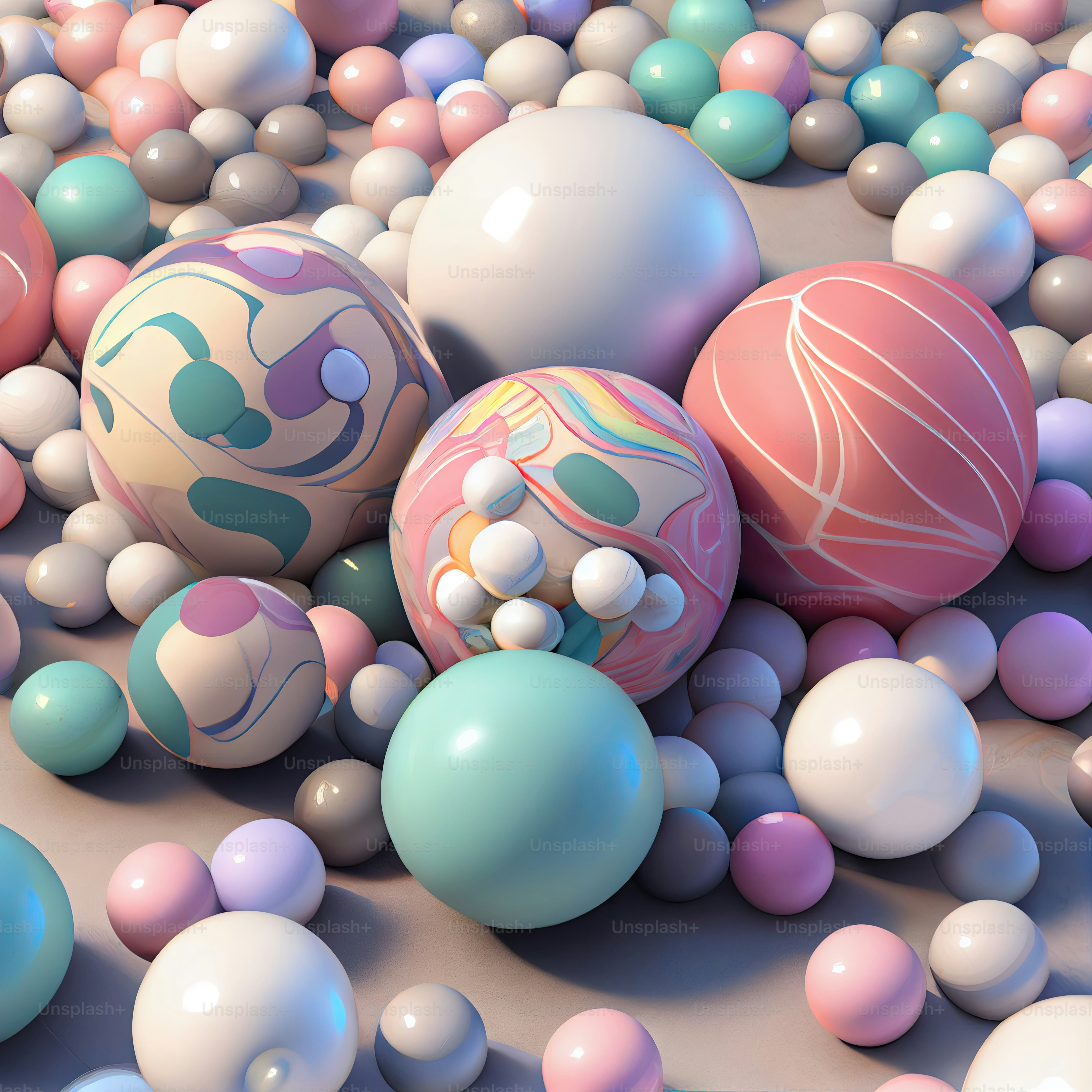 A bunch of balls that are on a checkered floor photo – Abstract Image ...