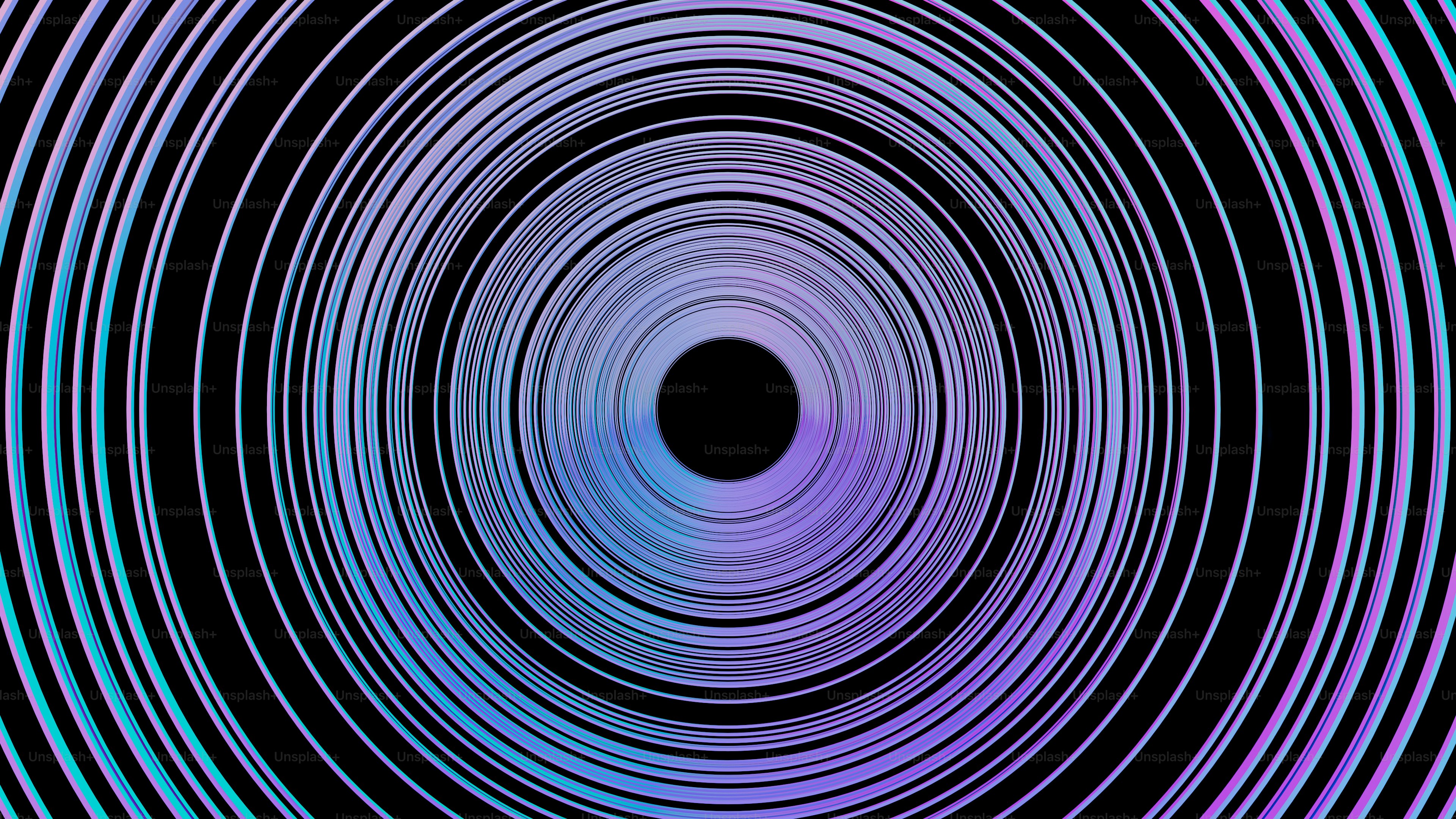 Un agujero negro en medio de un fondo azul y púrpura