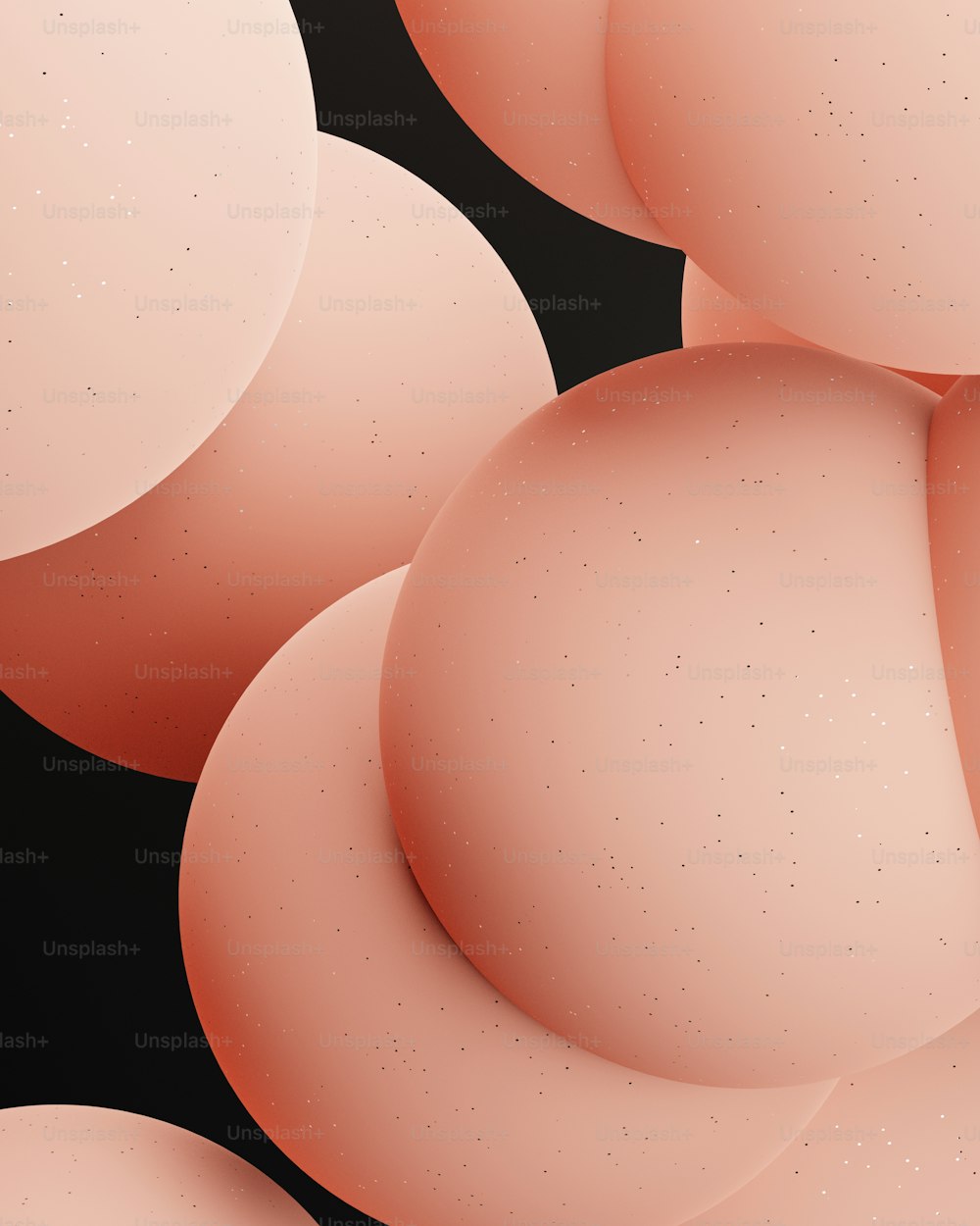 a black and pink background with lots of bubbles