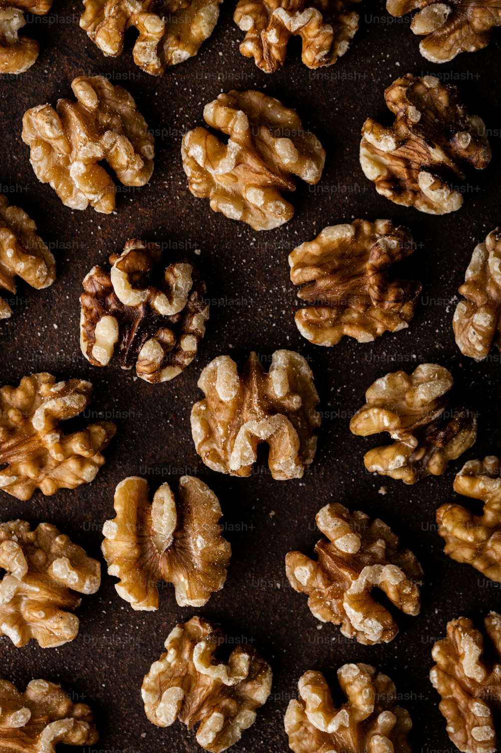 a bunch of walnuts that are on a table