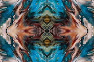 an abstract image of a blue and brown pattern