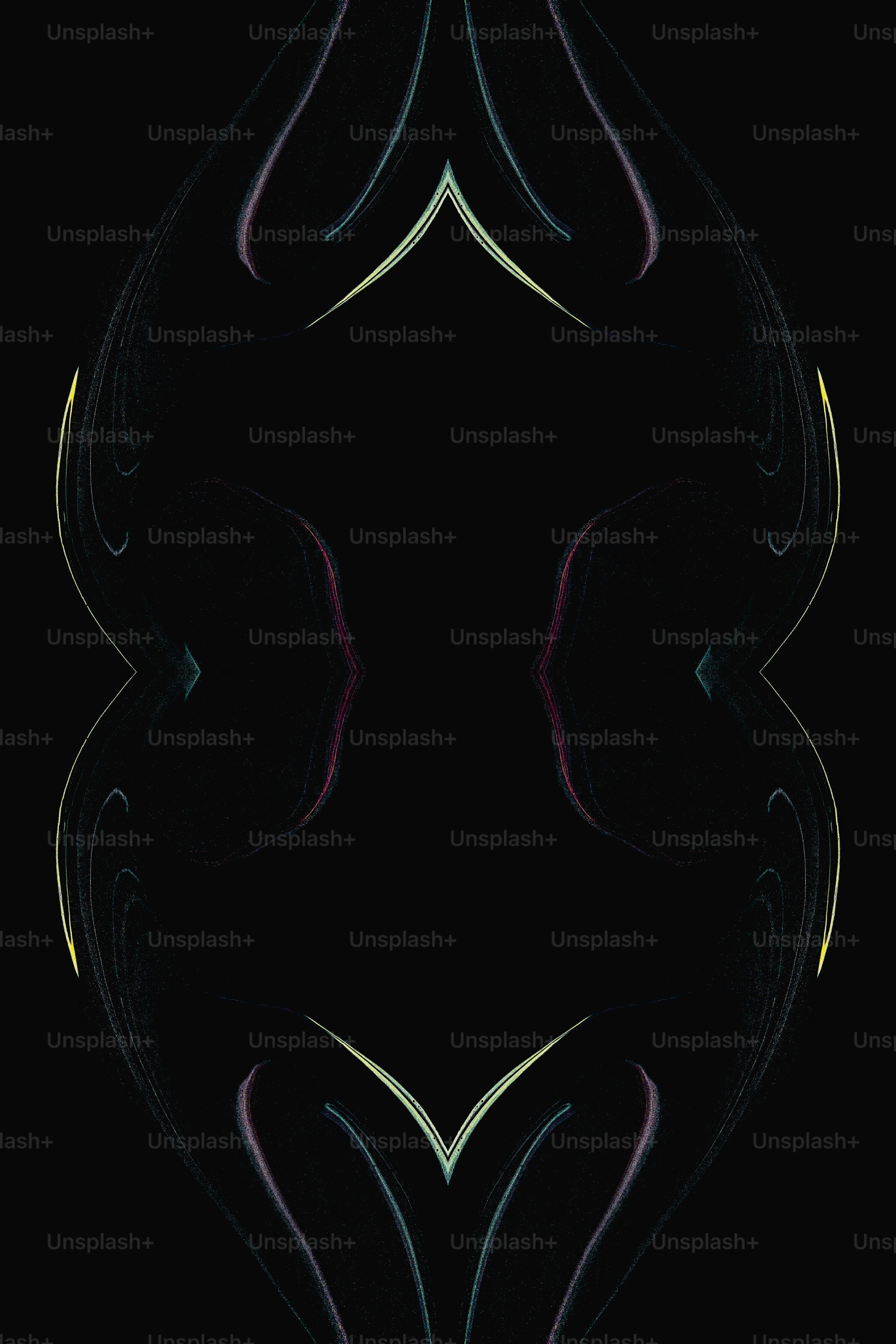 a black background with a design in the middle